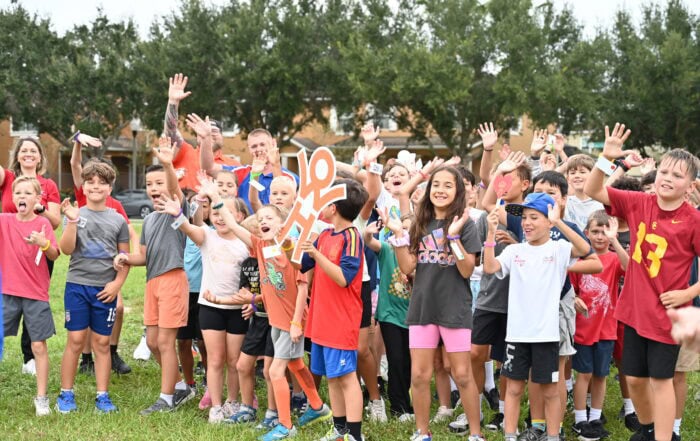 Westly's Mile Kids Cheering